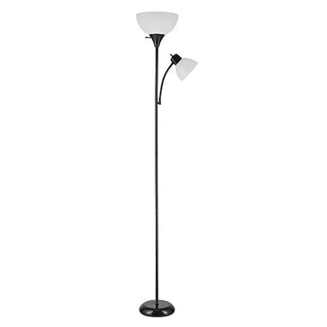 Alt view image 4 of 7 - 67135 72" Floor Lamp with Adjustable Reading Light, Bright, Easy-to-Assemble Torchiere for Bedroom, Living Room & Office - Space-Saving Slim Design