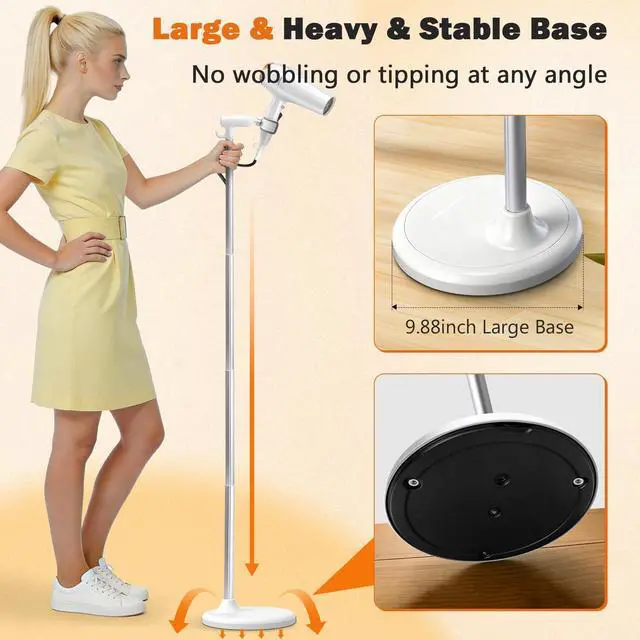 Alt view image 5 of 7 - Hair Dryer Stand Hands Free, 360-Degree Rotating Blow Dryer Stand