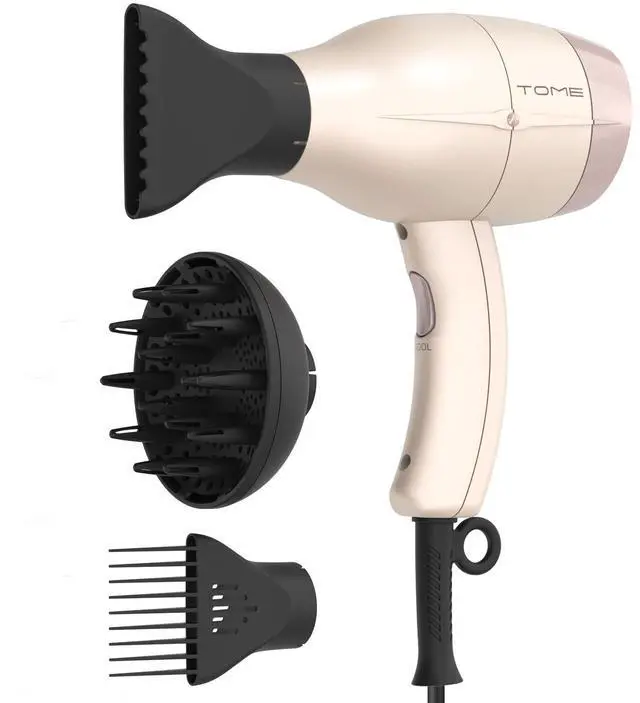 Main image of Hair Dryer 1875W Diffuser Set, Ionic, 3 Attachments, 125V Home