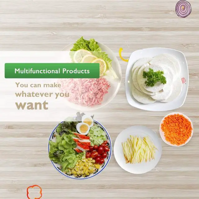 Alt view image 2 of 6 - Electric Cheese Grater Slicer Shredder Salad Maker for Kitchen 150W 5-in-1