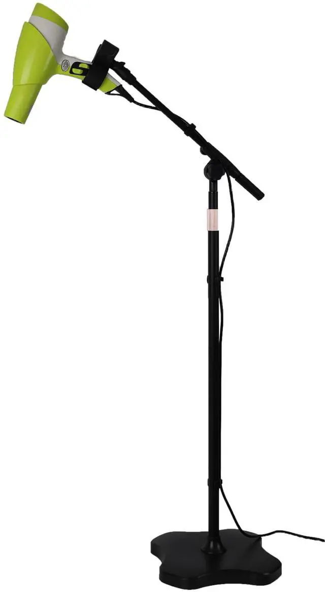 Main image of Blow Dryer Stand Hands Free with Universal Hair Dryer Holder, Stable Heavy Duty Base, Adjustable Height 25" to 69", Free Hands to Do Other Things