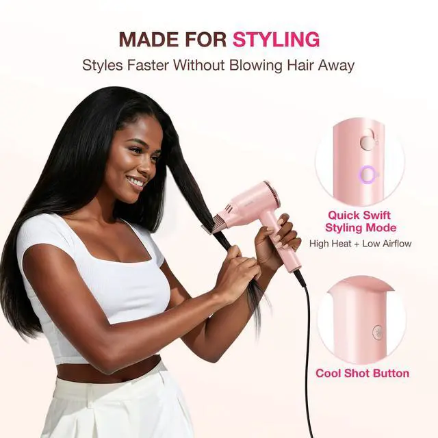 Alt view image 7 of 7 - Hair Dryer, 110,000 RPM High-Speed Brushless Motor for Fast Drying