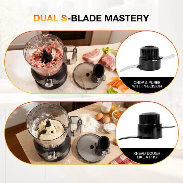 Alt view image 5 of 7 - 12 Cup Smart Food Processor, Electric Food Chopper
