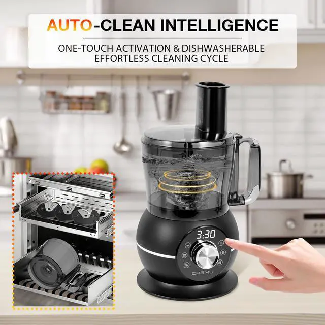 Alt view image 7 of 7 - 12 Cup Smart Food Processor, Electric Food Chopper