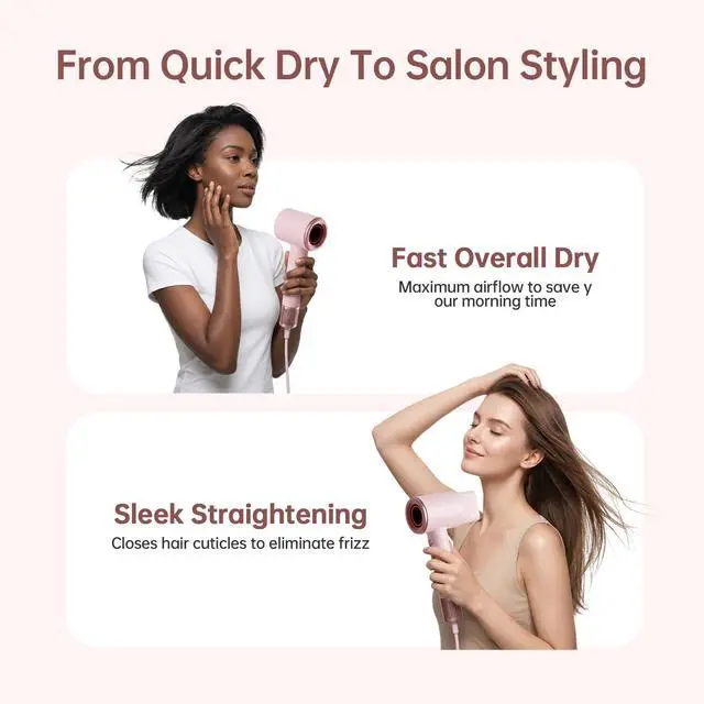 Alt view image 6 of 7 - Hair Dryer for Women, 160,000 RPM High Speed Ionic Blow Dryer