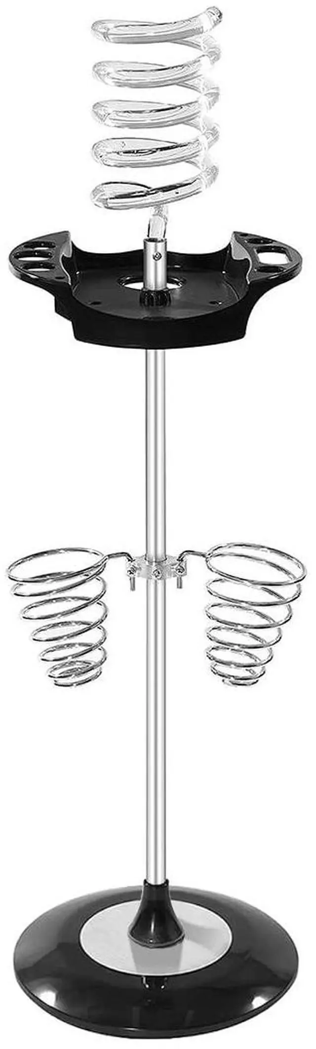 Main image of Hair Dryer Stand,Twisty Style Acrylic Top Holder,Hair Styling Appliances with Tray Two Spiral Holders and Heavy Base for Hair Dryer,Flat Iron,Curling Stick,Hair Straightener,Brush (crystal)