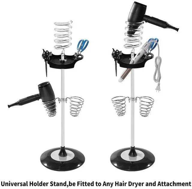 Alt view image 3 of 7 - Hair Dryer Stand,Twisty Style Acrylic Top Holder,Hair Styling Appliances with Tray Two Spiral Holders and Heavy Base for Hair Dryer,Flat Iron,Curling Stick,Hair Straightener,Brush (crystal)