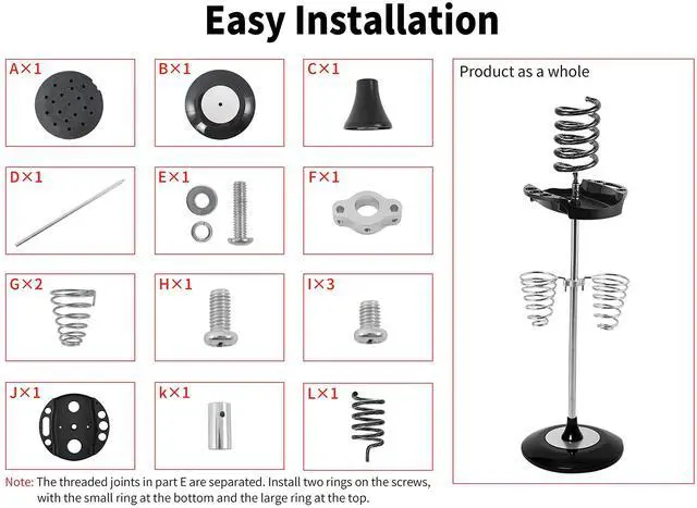 Alt view image 4 of 7 - Hair Dryer Stand,Twisty Style Acrylic Top Holder,Hair Styling Appliances with Tray Two Spiral Holders and Heavy Base for Hair Dryer,Flat Iron,Curling Stick,Hair Straightener,Brush (crystal)