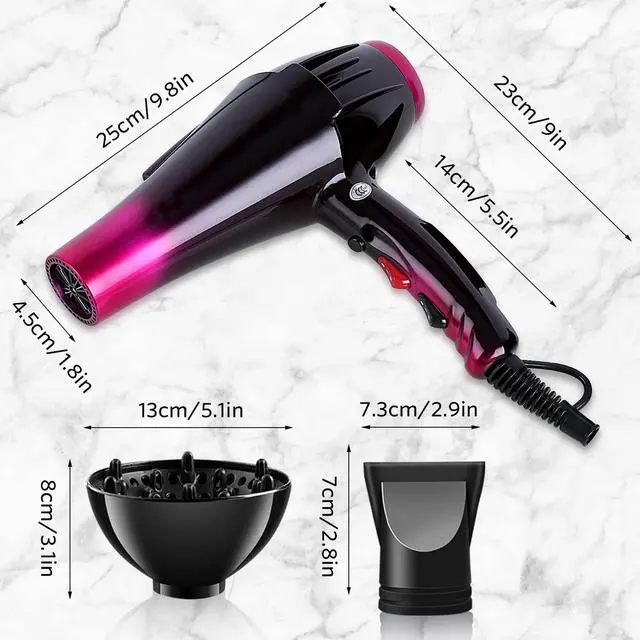 Alt view image 2 of 6 - Ionic Hair Dryers, 3500 Watt Professional Salon Blow Dryers