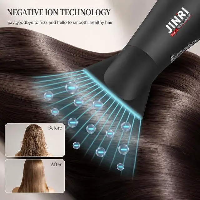 Alt view image 4 of 7 - 1875w Professional Tourmaline Hair Dryer, Salon Hair Blow Dryer