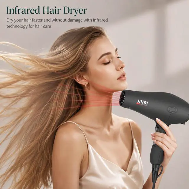 Alt view image 2 of 7 - 1875w Professional Tourmaline Hair Dryer, Salon Hair Blow Dryer