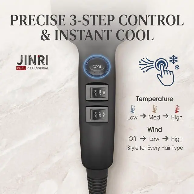 Alt view image 6 of 7 - 1875w Professional Tourmaline Hair Dryer, Salon Hair Blow Dryer