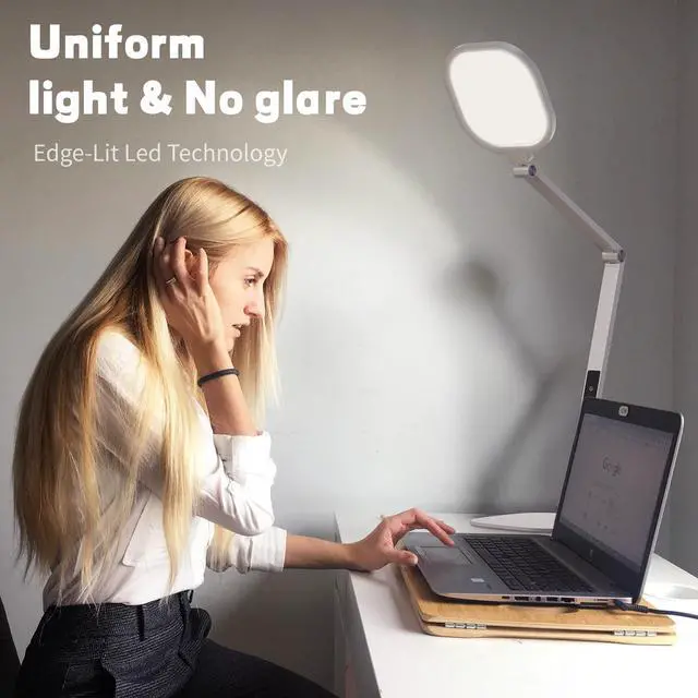 Alt view image 4 of 7 - LED Desk Lamp for Home Office, Soft Edge-lit Design, Modern Style