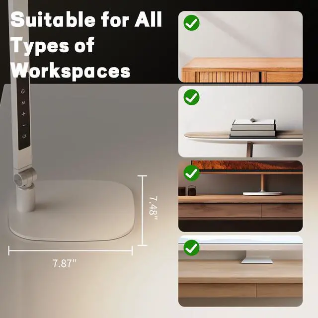 Alt view image 7 of 7 - LED Desk Lamp for Home Office, Soft Edge-lit Design, Modern Style