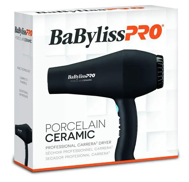 Alt view image 2 of 3 - Porcelain Ceramic Carrera Professional Hair Dryer Professional Dryer Prepack, Corded electric