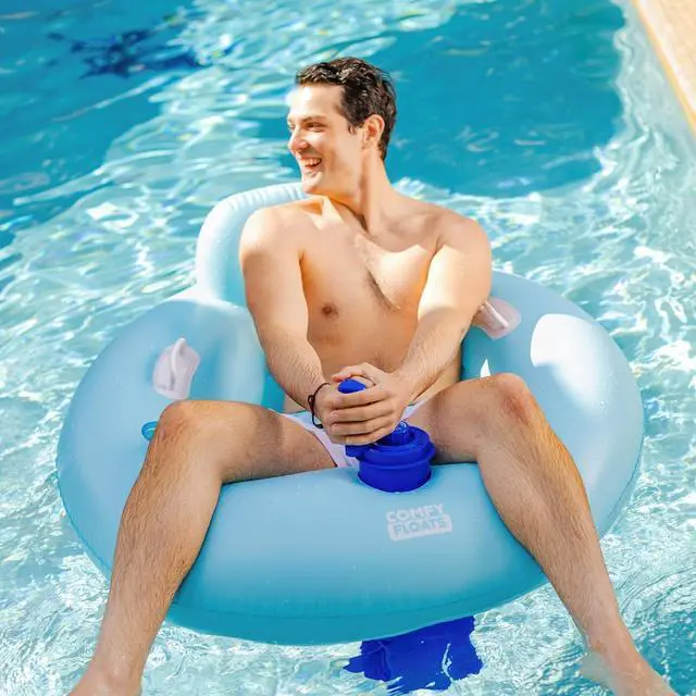 Alt view image 2 of 7 - Motorized Pool Float with 12V Propeller and Cup Holder