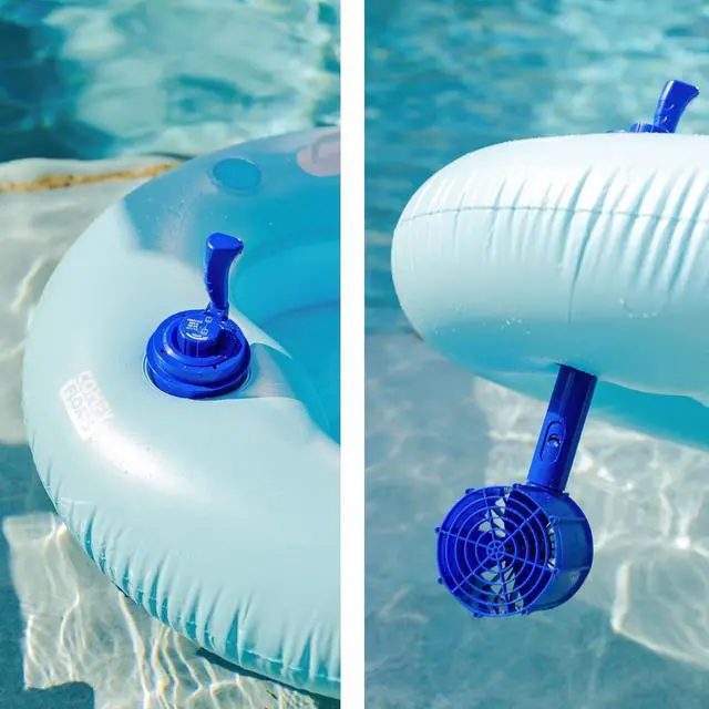 Alt view image 3 of 7 - Motorized Pool Float with 12V Propeller and Cup Holder