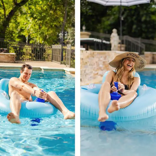 Alt view image 4 of 7 - Motorized Pool Float with 12V Propeller and Cup Holder