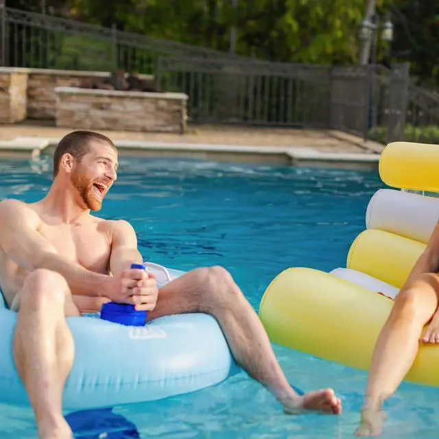 Alt view image 6 of 7 - Motorized Pool Float with 12V Propeller and Cup Holder