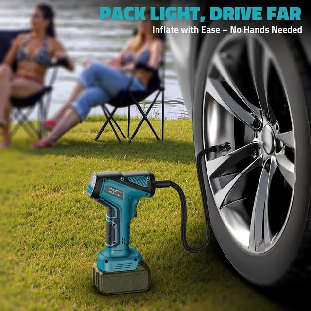 Alt view image 4 of 7 - 150PSI Cordless Tire Inflator Compatible with Makita 18V Battery