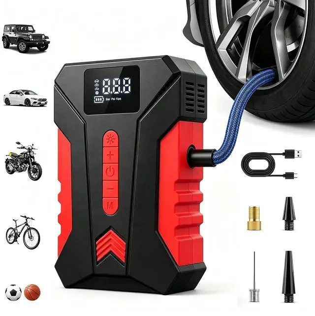 Main image of Portable Tire Inflator, 120 PSI Air Compressor cordless for Car
