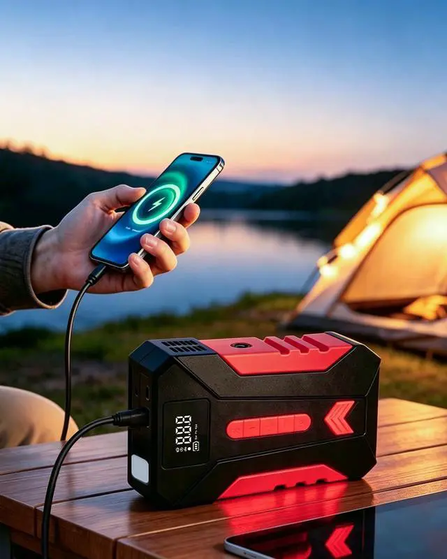 Alt view image 4 of 7 - Portable Tire Inflator, 120 PSI Air Compressor cordless for Car
