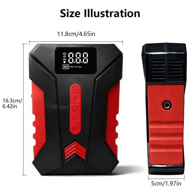 Alt view image 6 of 7 - Portable Tire Inflator, 120 PSI Air Compressor cordless for Car