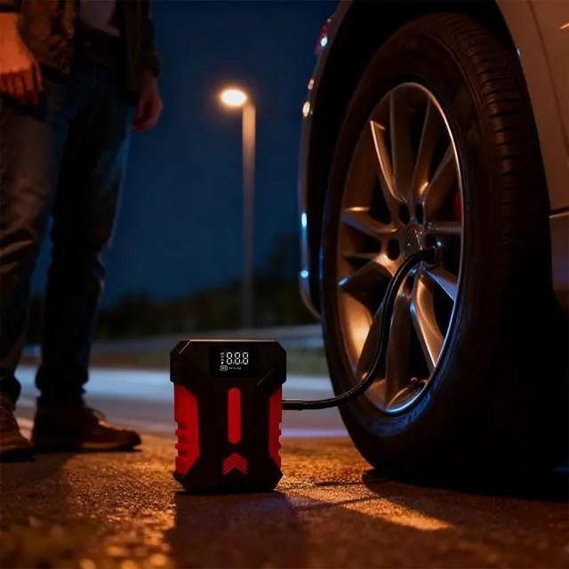 Alt view image 7 of 7 - Portable Tire Inflator, 120 PSI Air Compressor cordless for Car