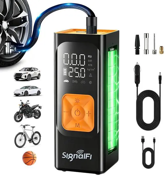 Main image of Tire Pump for Car Portable, 150 PSI Car Tire Air Pump 12V DC Car Plug