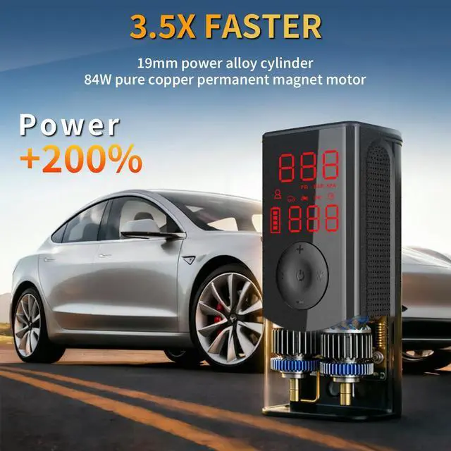 Alt view image 2 of 7 - Tire Inflator Portable Air Compressor,150PSI Cordless Air Pump for Car