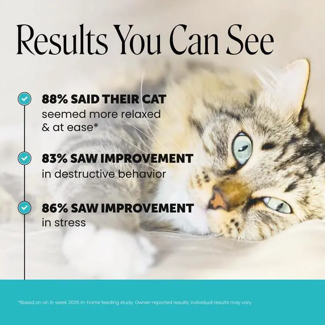 Alt view image 2 of 7 - Cat Calming Treats for Anxiety Relief - Dual Texture Crunchy Creamy Calming Chews for Cats - Feline Stress Relief Behavior Support for Travel, Vet Visits, Grooming, Separation Anxiety (30-Day Supply)