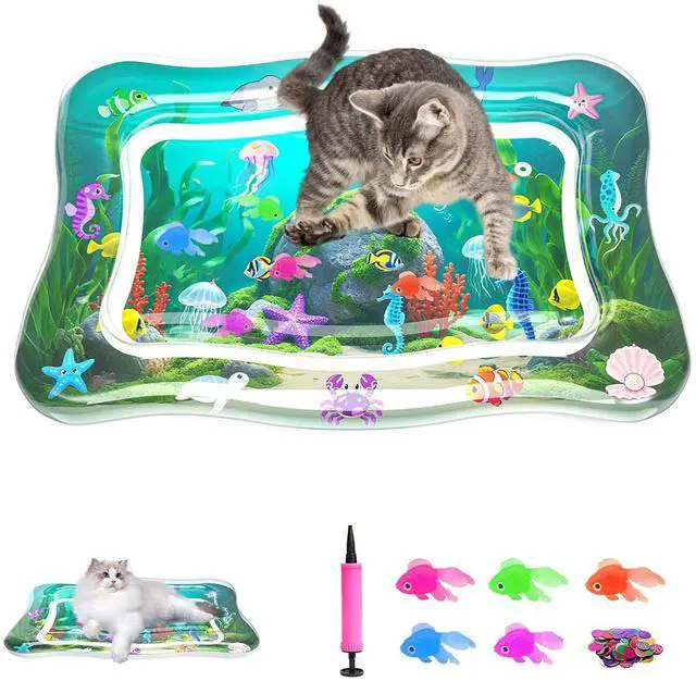 Main image of Interactive Cat Toys for Indoor Cats Water Mat with Floating Fish