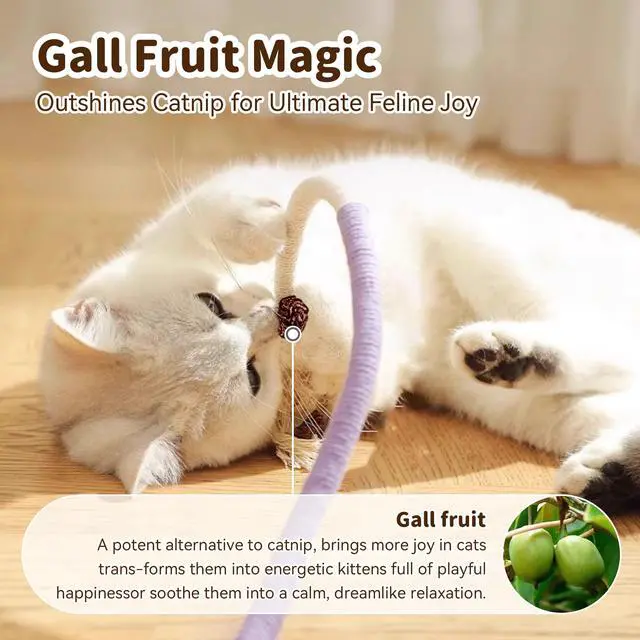 Alt view image 4 of 7 - Interactive Cat Toys for Indoor Cats, 3 Chew Ropes 1 Silvervine Stick
