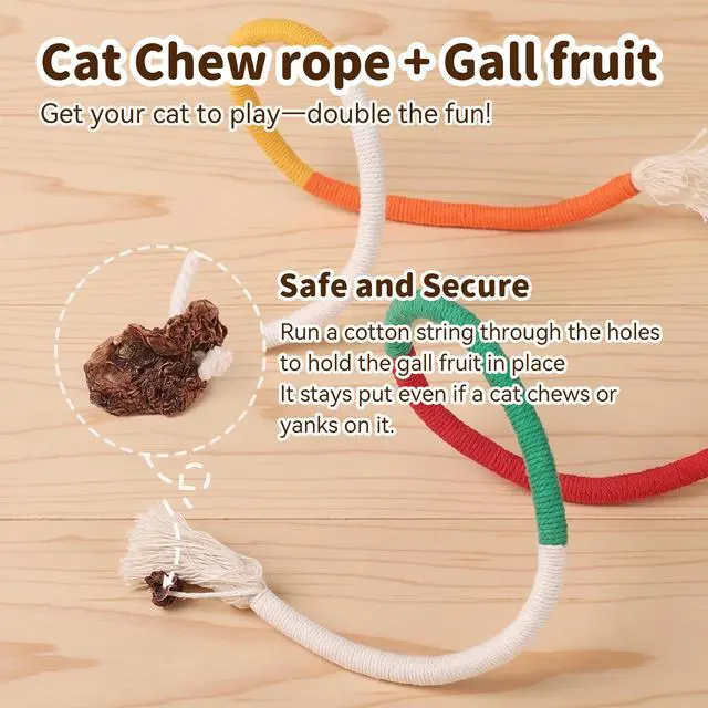 Alt view image 5 of 7 - Interactive Cat Toys for Indoor Cats, 3 Chew Ropes 1 Silvervine Stick