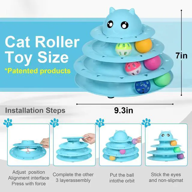 Alt view image 2 of 6 - 24 PCS Cat Toys Set with Teaser, Mice, Spring, and Various Ball Toys