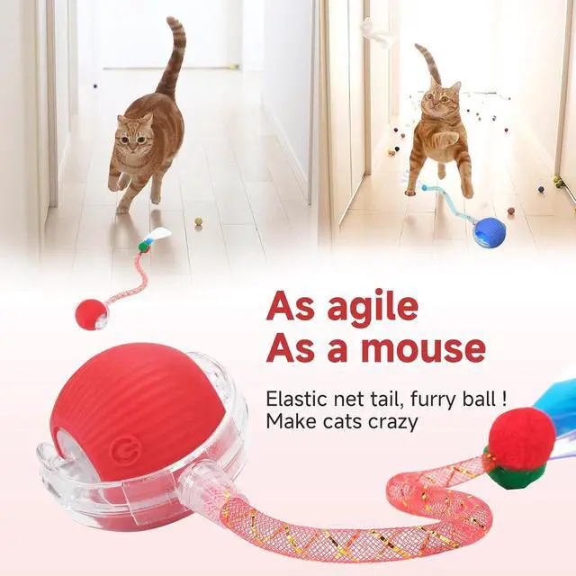 Alt view image 2 of 7 - 2 Packs Speed 2.0 Tail Interactive Cat Toys for Indoor Cats, Moving Cat Toy