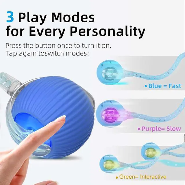 Alt view image 3 of 7 - 2 Packs Speed 2.0 Tail Interactive Cat Toys for Indoor Cats, Moving Cat Toy