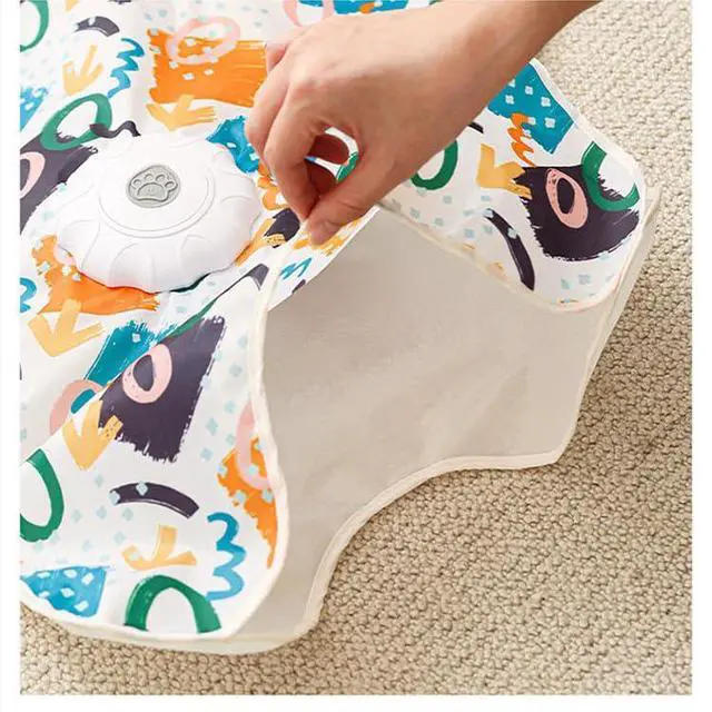 Alt view image 2 of 6 - Cat Toy Hide and Seek Interactive Cat Toy - Rechargeable Automatic Feather Wand with Bird Squeaky for Indoor Cats Increase Battery Capacity, cat Feather Toy with 2 cat Wands (Colorful)