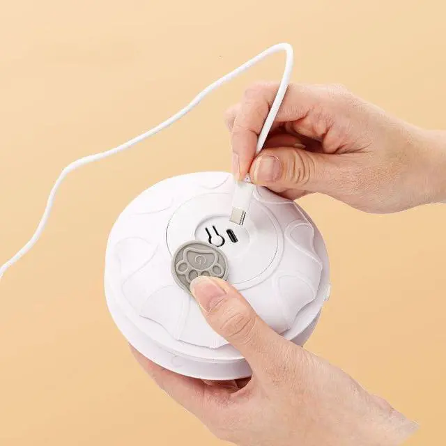 Alt view image 6 of 6 - Cat Toy Hide and Seek Interactive Cat Toy - Rechargeable Automatic Feather Wand with Bird Squeaky for Indoor Cats Increase Battery Capacity, cat Feather Toy with 2 cat Wands (Colorful)
