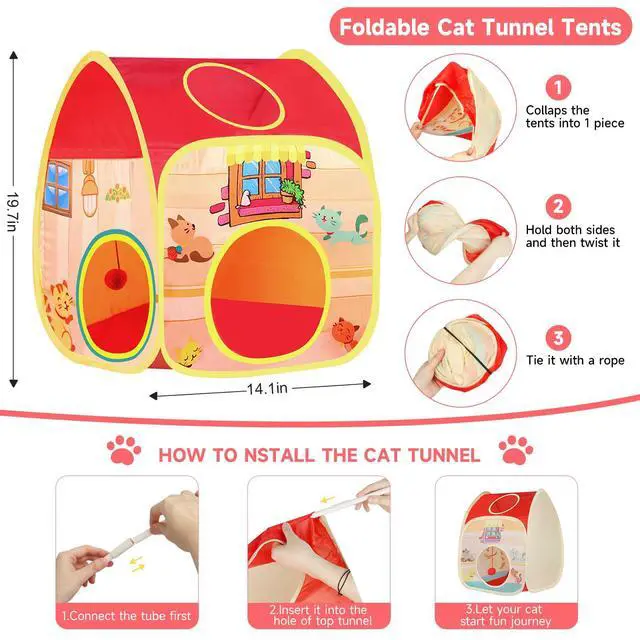 Alt view image 4 of 7 - 33PCS Cat Toys Variety Pack for Indoor Cats, Kitten Toys Cat Tunnel