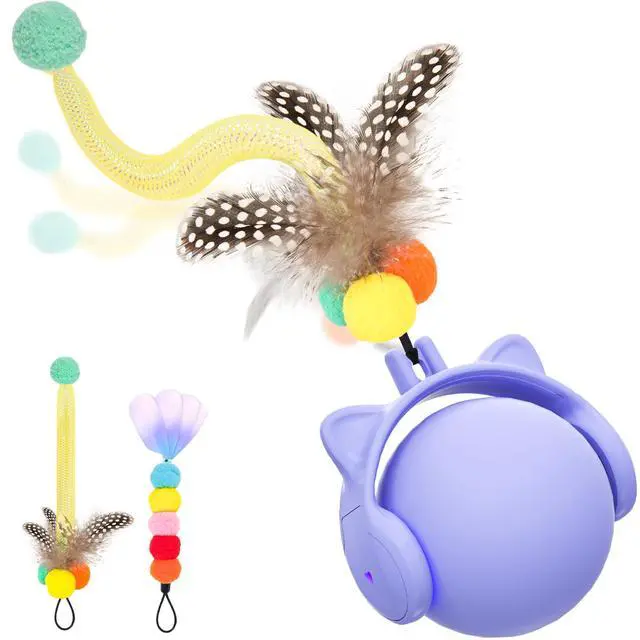 Main image of Cat Toys for Indoor Cats, New Intelligent Voice Timing Touch Control Cats Ball, Simulate Mouse Sound Kitten Toy, Automatic Interactive Moving Cat Toy for All Ages