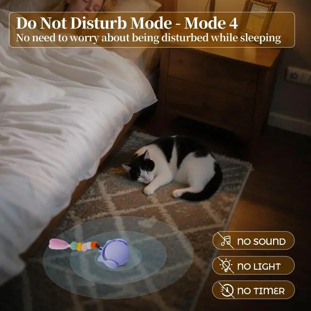Alt view image 4 of 7 - Cat Toys for Indoor Cats, New Intelligent Voice Timing Touch Control Cats Ball, Simulate Mouse Sound Kitten Toy, Automatic Interactive Moving Cat Toy for All Ages