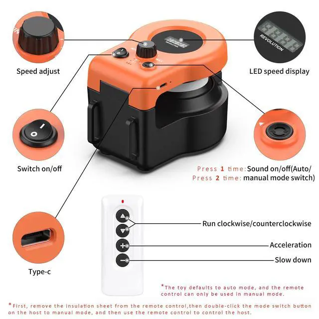 Alt view image 7 of 7 - Interactive Cat Toy for Indoor Cats Chase/Run/Hunt/Exercise-Orange