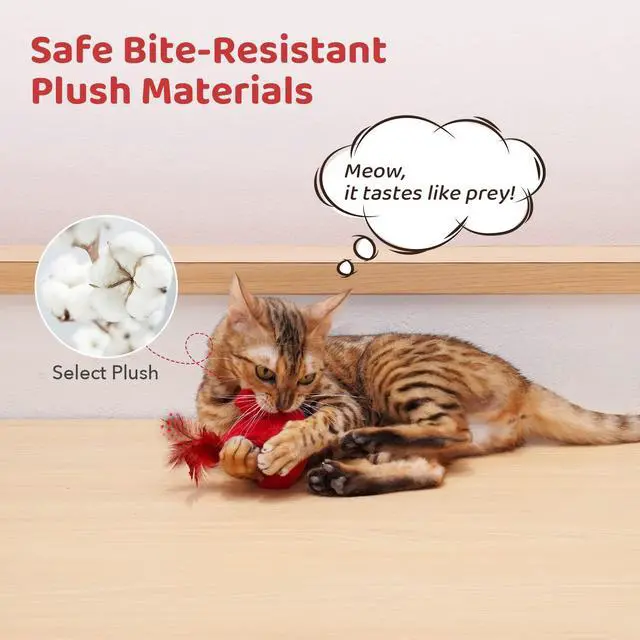 Alt view image 4 of 6 - Cat Toys Chirping Birds 2 Pcs with Catnip SilverVine, Interactive Cat Kicker, Lifelike Birdie Tweets, Indoor Kitty Kitten Exercise Toys 4.0"