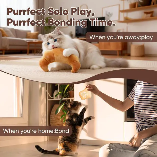 Alt view image 5 of 7 - Plush Bread Catnip Toys for Indoor Cats 6 Pack