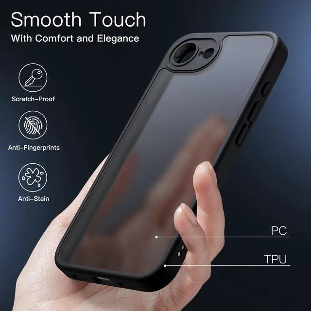 Alt view image 4 of 6 - Matte Case for iPhone 17e/16e, Black