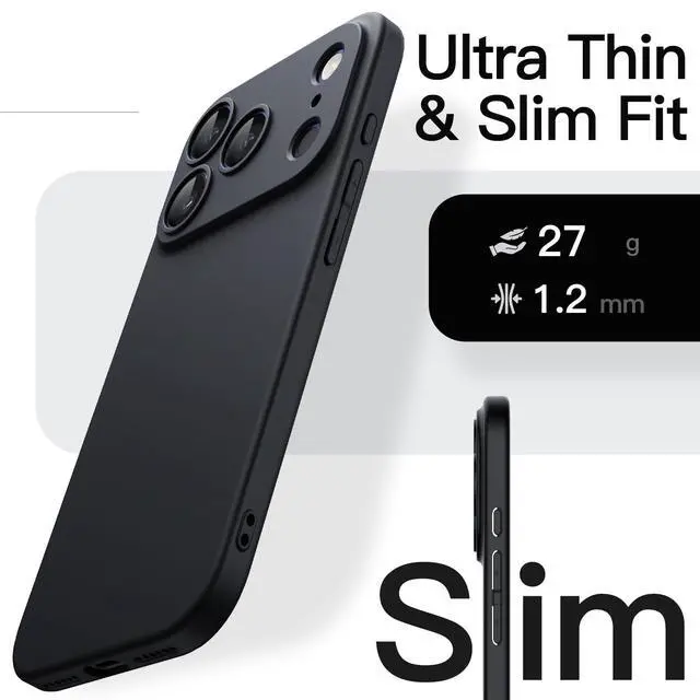 Alt view image 3 of 7 - Slim Case for iPhone 17 Pro Max, Black