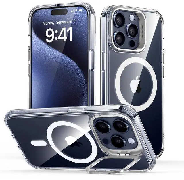 Main image of for iPhone 15 Pro Max Case Flex Stand, for MagSafe, Clear