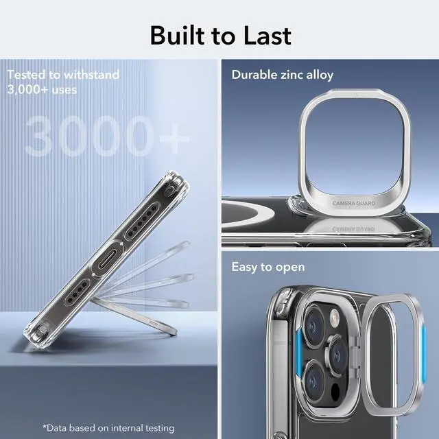 Alt view image 7 of 7 - for iPhone 15 Pro Max Case Flex Stand, for MagSafe, Clear
