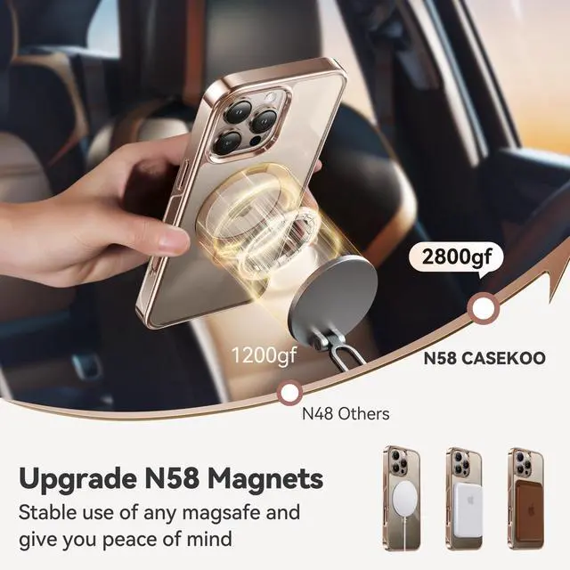 Alt view image 5 of 7 - 360 Spin Magnetic Stand for iPhone 16 Pro Max Case Desert Titanium